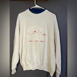 Vintage Lee White Snowman Graphic crewneck sweatshirt‎ XL